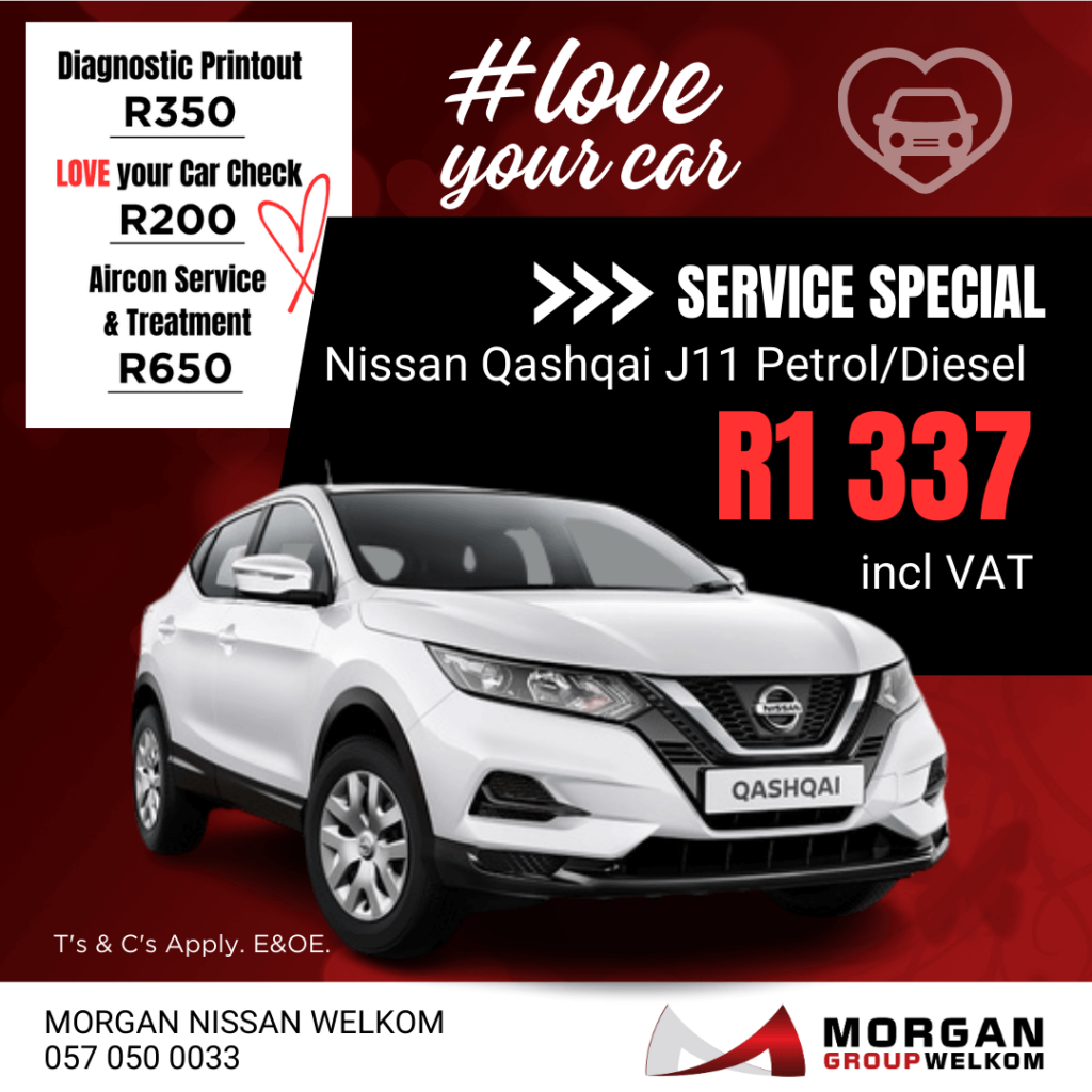 SERVICE SPECIAL – Nissan Qashqai image from Morgan Group