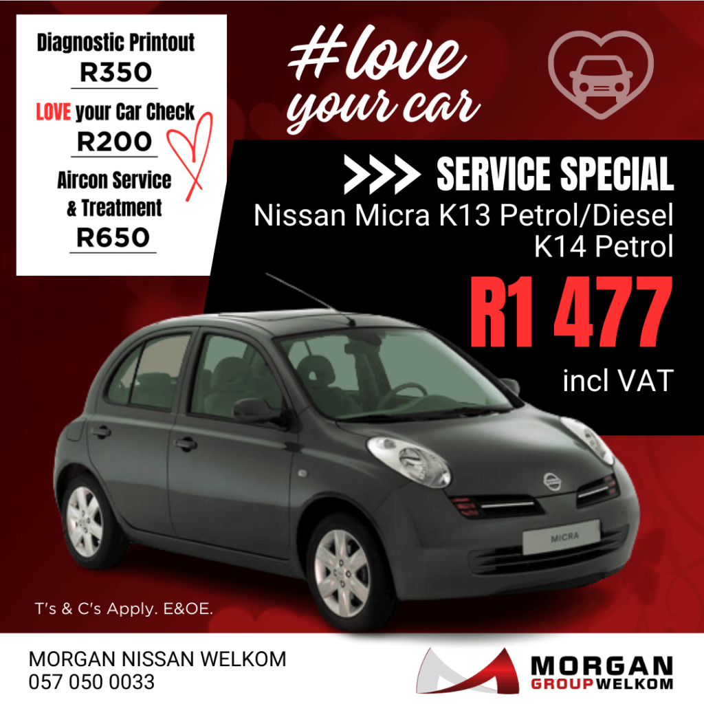 SERVICE SPECIAL – Nissan Micra image from Morgan Group
