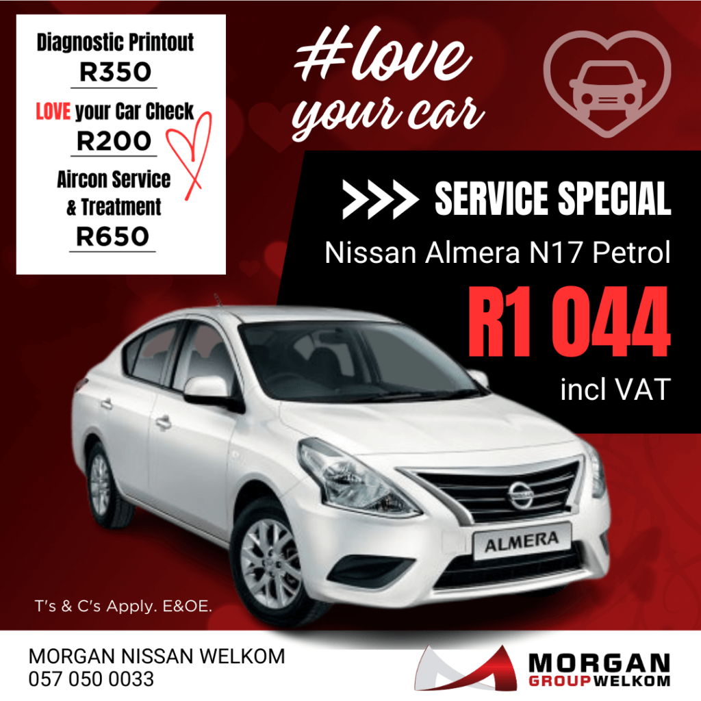 SERVICE SPECIAL – Nissan Almera image from Morgan Group