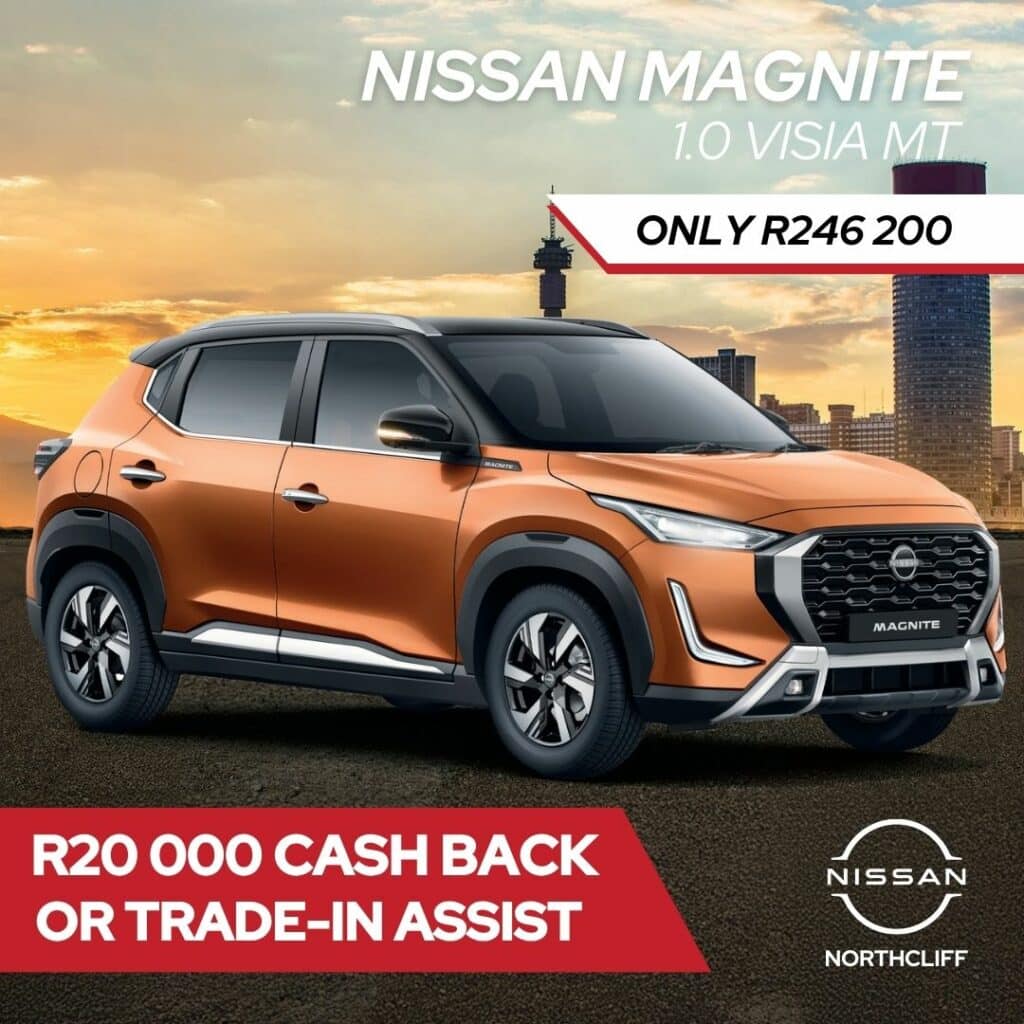 Nissan Magnite 1.0 Visia MT R20 000 CASH BACK OR TRADE-IN ASSIST image from Morgan Group