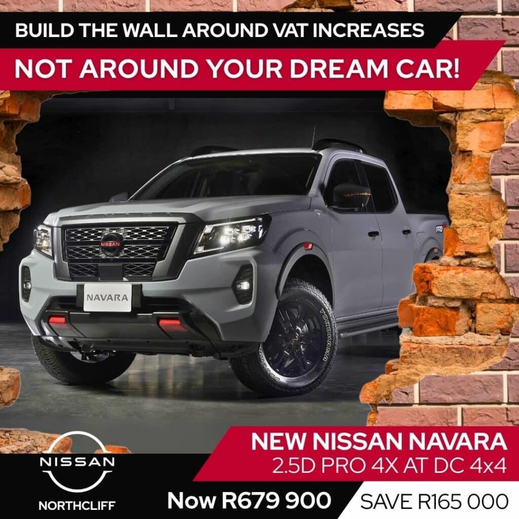 Nissan Navara Build the Wall Around VAT Increases. Special Offer