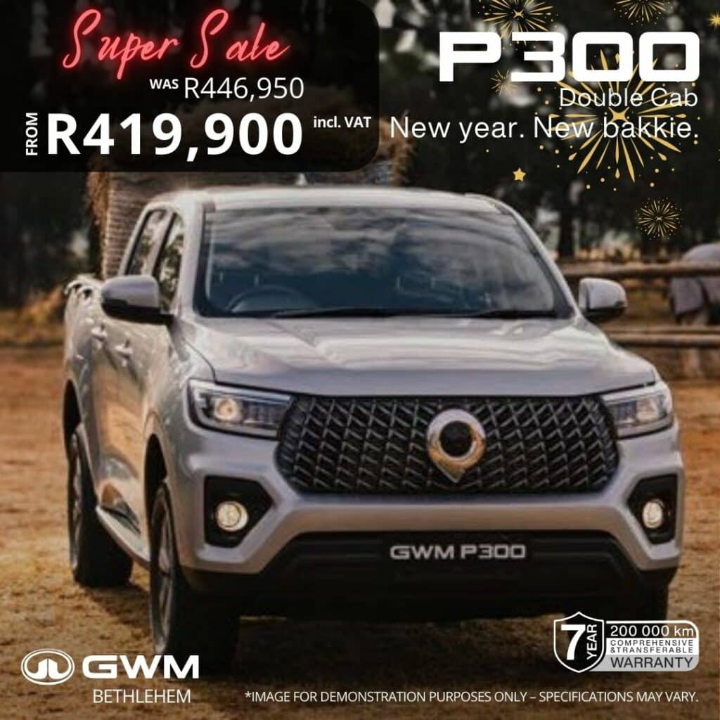 GWM P300 New Year Price Smash image from Morgan Group